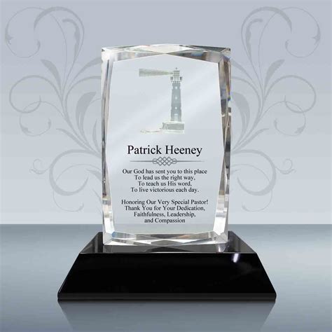 Pastor Appreciation Gift – 3D Presidential Crystal Plaque (025) – Goodcount 3D Crystal Etching ...