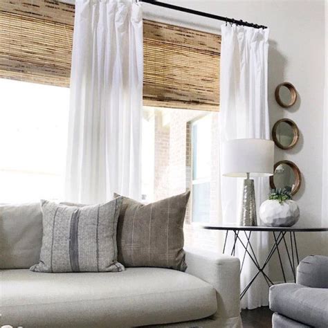 Blinds.com Woven Wood Shades | Blinds.com | Window treatments living room, Roller shades living ...