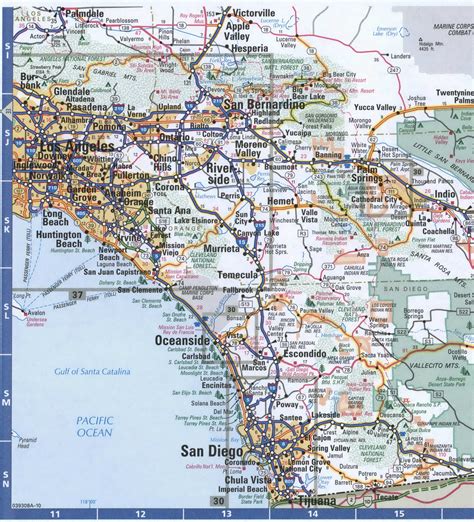 Southern California Freeway Map Touran Beaches Printa - vrogue.co