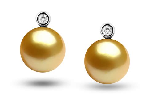 Golden South Sea Diana Pearl Earrings 11.00-11.50mm