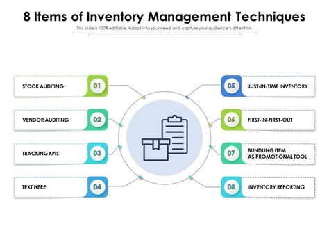 8 Items Of Inventory Management Techniques | Presentation Graphics ...