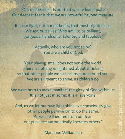 our deepest fear poem poster - Google Search | Inspirational Quotes | Pinterest | We, Beautiful ...