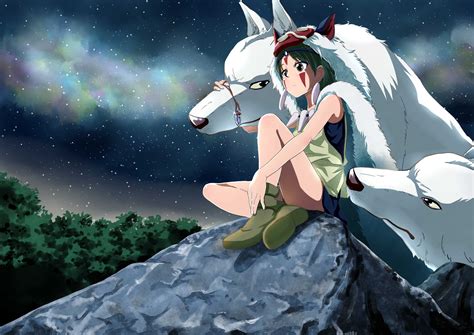 1200x480 Resolution princess mononoke, hayao miyazaki, wolf 1200x480 Resolution Wallpaper ...