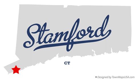 Map of Stamford, CT, Connecticut