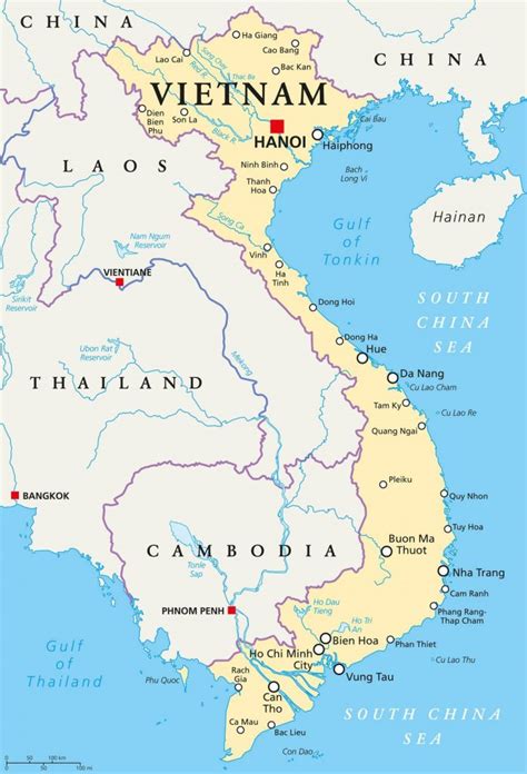 Carte du Vietnam (Viêt-Nam) - Plusieurs cartes du pays d'Asie