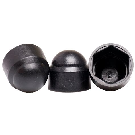 Black Plastic Hexagon Nut & Bolt Cover Caps - | Bolt Base