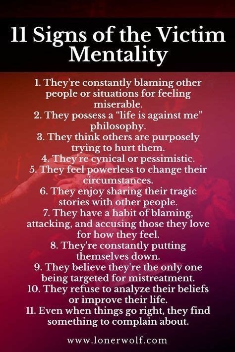 23 Signs You're Suffering From a Victim Mentality ⋆ LonerWolf | Victim mentality, Victim quotes ...