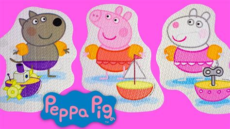 Peppa Pig Bath Toys - Peppa Pig 4 Shaped Bath Puzzles - YouTube