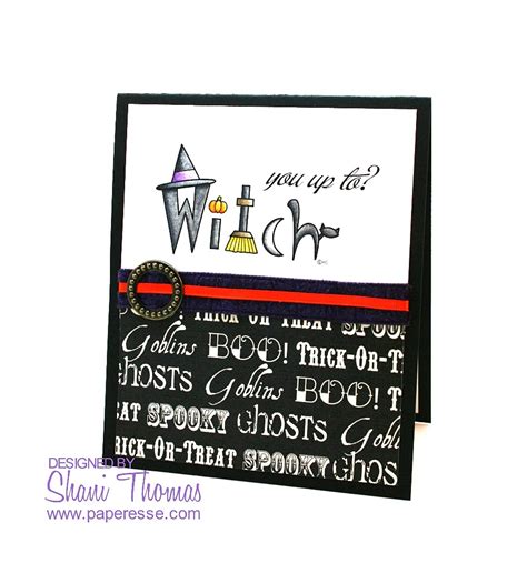 Halloween word art card – Witch you up to? | Paperesse