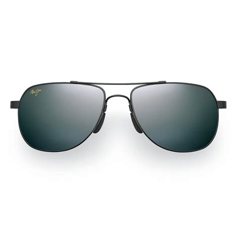 Maui Jim Unisex Guardrails Aviator Black Gray Sunglasses | Women's ...