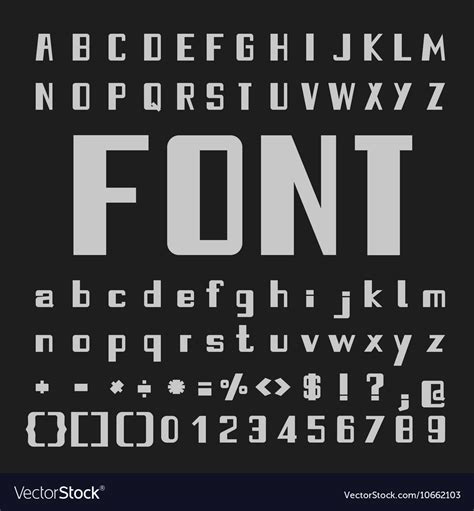 Bold Font Alphabet