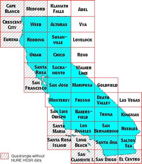 Geochemistry of California - NURE HSSR data