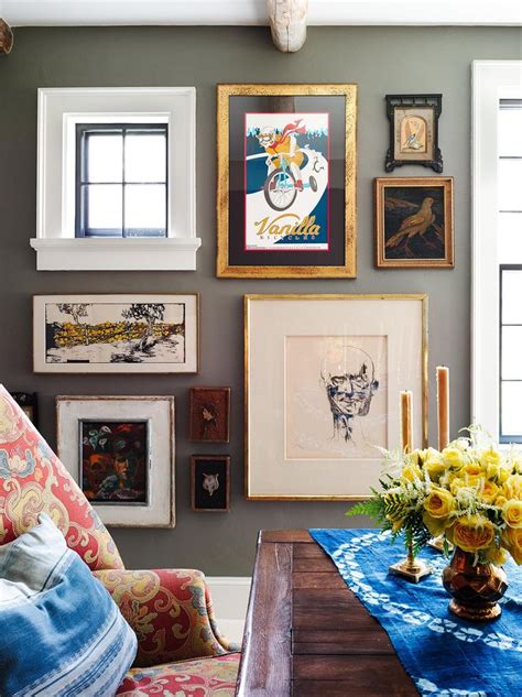 Hang a Gallery Wall in 5 Easy Steps | Wall colors, Colorful interiors, Unique gallery wall