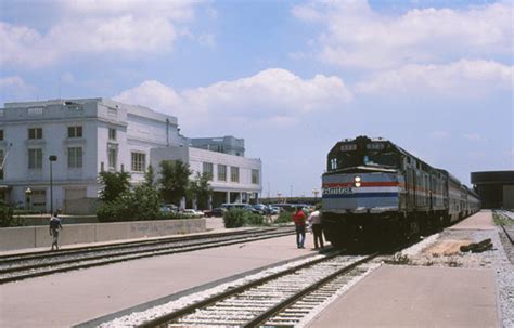 Amtrak Train at Dallas Union Station (June 1987)