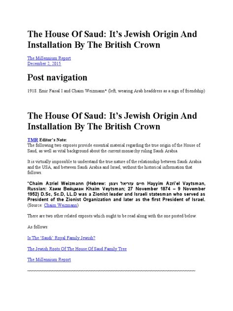 The HOUSE of SAUD (ORIGIN) | PDF | House Of Saud | Wahhabism