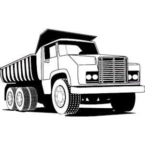 Free Dump Truck Black And White, Download Free Dump Truck Black And ...