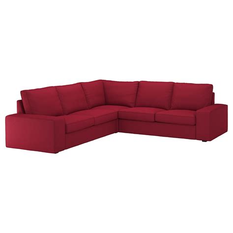 KIVIK Sectional, 4-seat corner - Orrsta red - IKEA | Kivik sofa, Blue living room decor, Ikea kivik