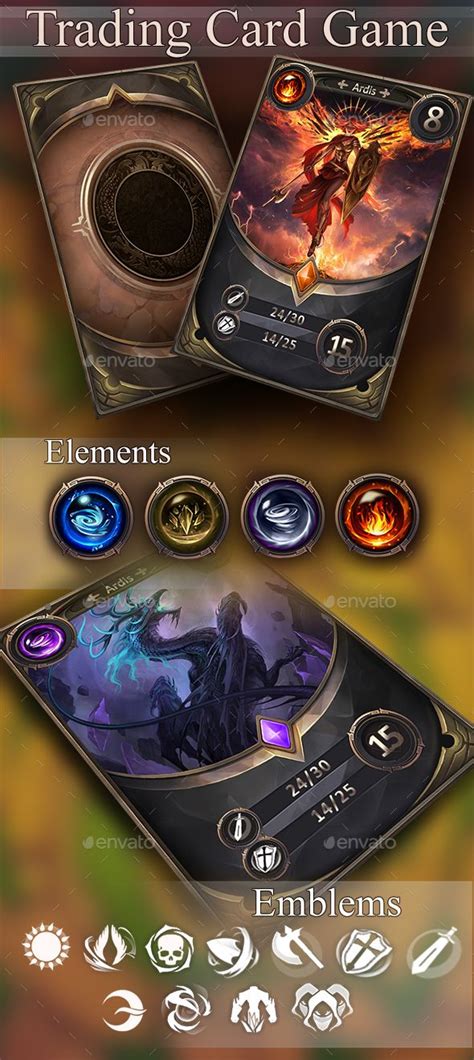 TCG Card Template | Game card design, Magic game cards, Card design