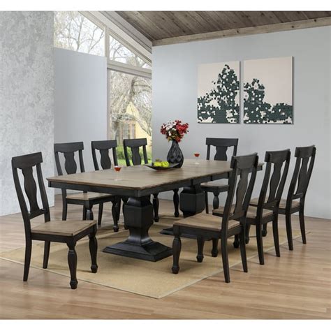 Lowel 9 Piece Formal Dining Room Set, Extendable Table & 8 Chairs - Walmart.com - Walmart.com