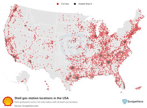 Number of Shell locations in the USA in 2024 | ScrapeHero