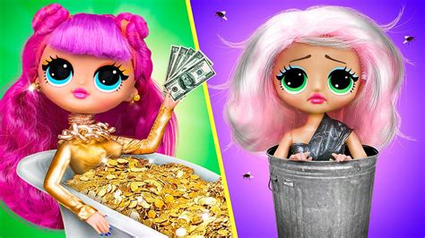 Rich Doll vs Broke Doll / 10 DIY Barbie Ideas - YouTube