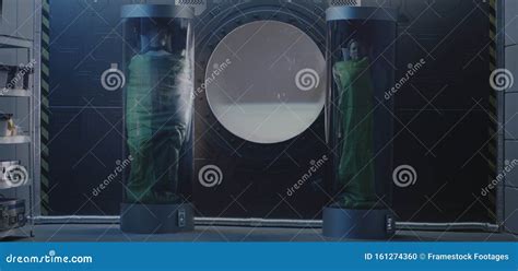 Astronauts Sleeping in Glass Pods Stock Photo - Image of technology ...