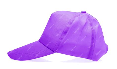 Premium Photo | Purple cap isolated on white background.