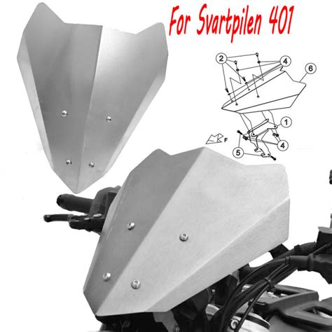 For Husqvarna Svartpilen 401 Windshield Accessories For Motorcycle ...