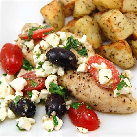 Greek Chicken with Feta Tomato Salsa - Sweet Pea's Kitchen