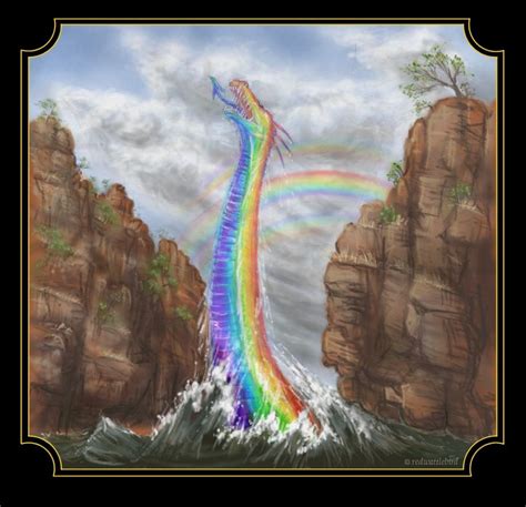 Julunggul- Australian myth: a large rainbow serpent goddess that oversaw the maturing of teenage ...