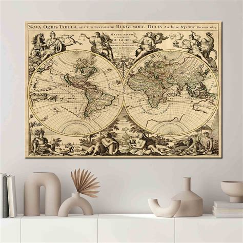 Old World Map Canvas Print Old Map Artwork Old World Map Art - Etsy