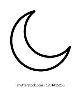 Crescent Moon Outline Clipart