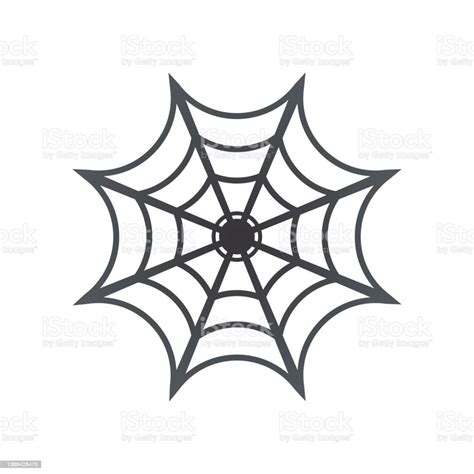 Spider Web Vector Emoji Illustration Stock Illustration - Download ...