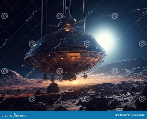 AI Space Probe on Distant Planet Stock Illustration - Illustration of ...