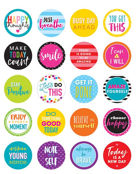 Colorful Words to Inspire Planner Stickers - TCR3585 | Teacher Created Resources