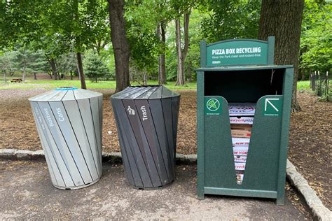 Pizza Box Recycling Bins Unveiled In Central Park