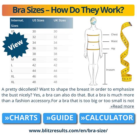 Bras Sizes & Cup Sizes Charts, How to Measure + Conversion