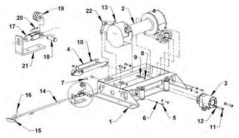 Ramsey Manual Shift Winch Group With Single Clutch Control Rod Assembly