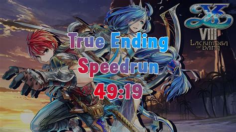 Ys VIII - True Ending Speedrun in 49:19 - YouTube