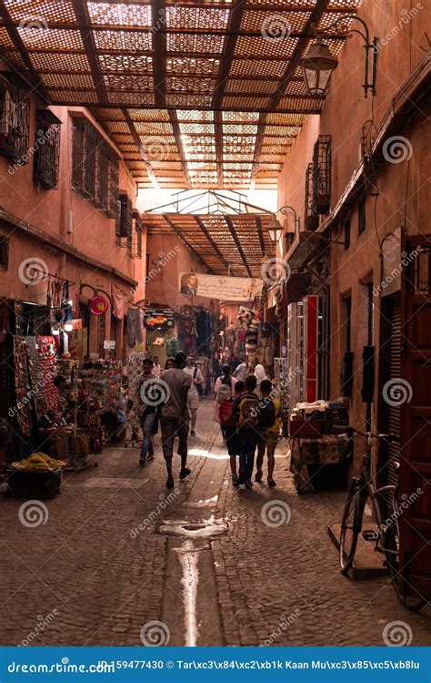 Colorful Streets of Medina, Marrakech. Morocco. Africa Editorial Image ...