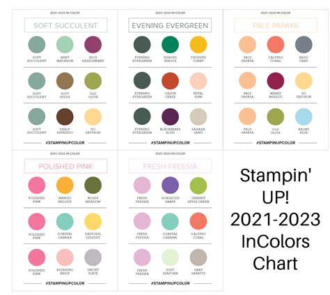 Color Chart 2021-2023 InColors by Stampin' Up! - TX Stampin' Sharon