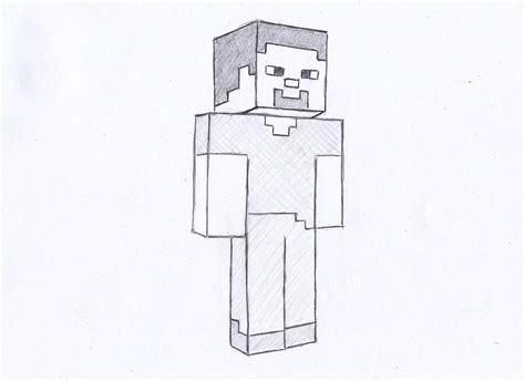 Minecraft Steve Sketch at PaintingValley.com | Explore collection of Minecraft Steve Sketch