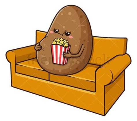 Couch Potato Cartoon Clipart Vector - FriendlyStock