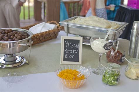 Mashed Potato Bar- Beatty-Harrison Wedding | Mashed potato bar, Potato ...