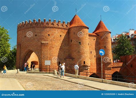 Warsaw Barbican in Warsaw, Poland Editorial Stock Image - Image of poland, tourist: 125929209