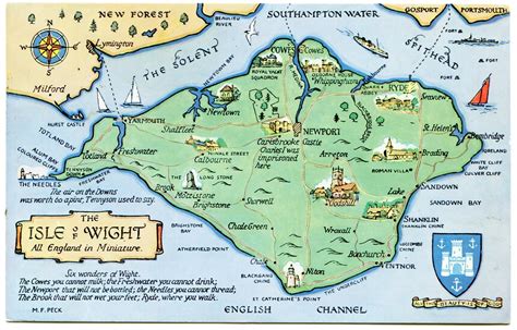 Postcard map of the Isle of Wight - a photo on Flickriver