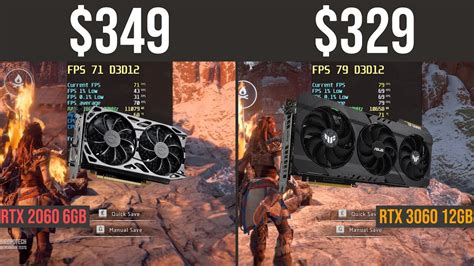 RTX 3060 12GB vs RTX 2060 6GB test in 6 games | 1080p - Benchmarks