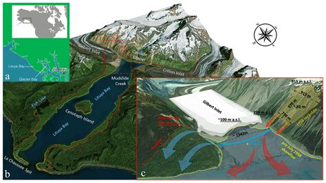 The 1958 Lituya Bay Megatsunami, where a rockslide created the tallest wave ever recorded. Trees ...