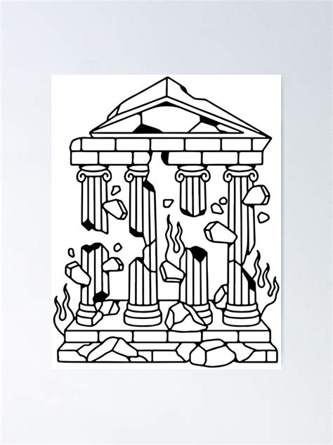 "Art of destruction hate burning temple rome fire flames" Poster by domskalis | Redbubble