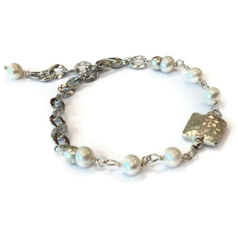 Pearl Bracelet Gemstone Jewelry Sterling Silver Jewellery - Etsy